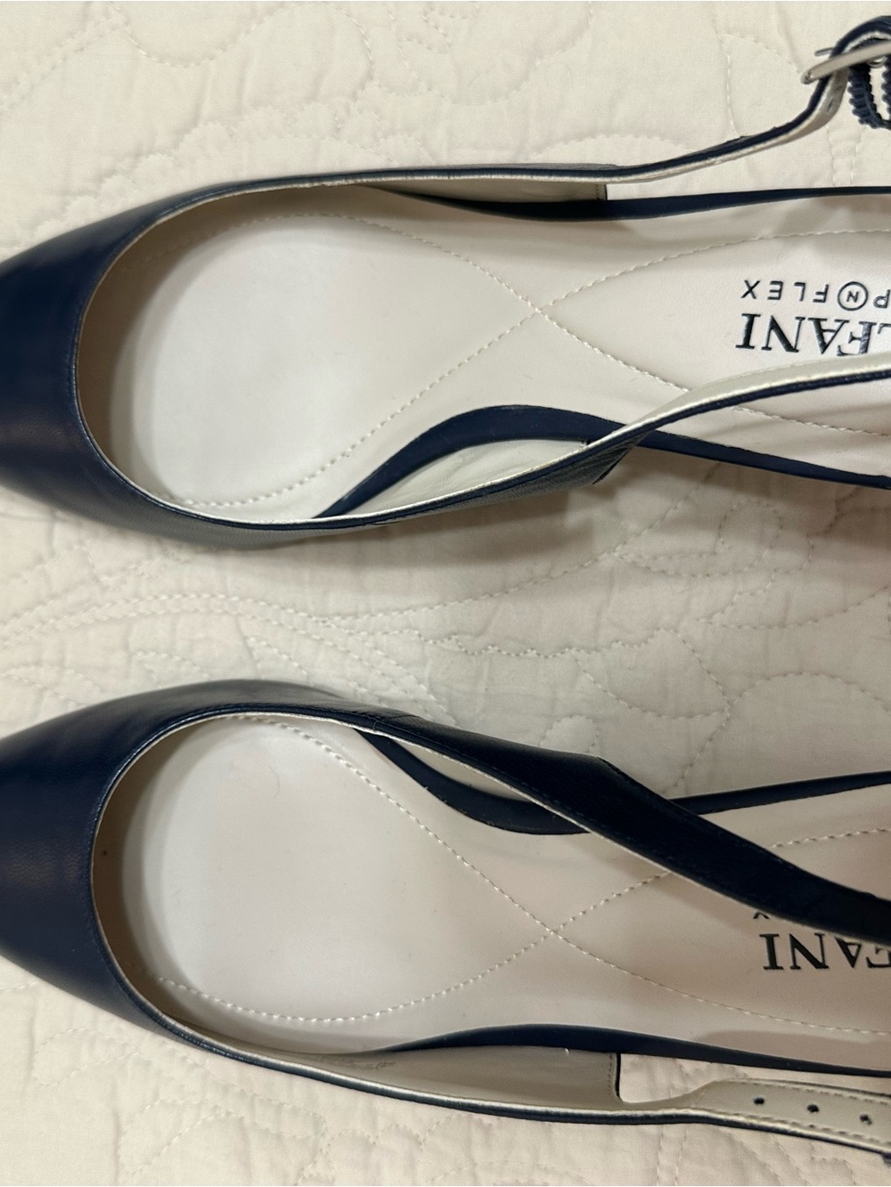 Alfani Navy Leather Slingback Heels